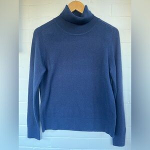 NWT Quince Mongolian Cashmere Turtleneck Sweater Navy Size Medium